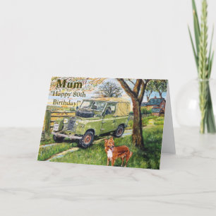Feliz 80.ª Tarjeta de Cumpleaños para la Mamá