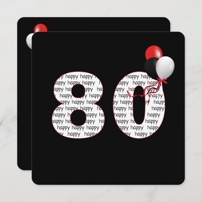 Feliz 80 cumpleaños por invitación de los negros (Anverso / Reverso)