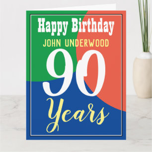 Feliz 90.ª tarjeta de cumpleaños