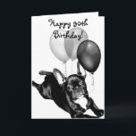 Feliz 90 aniversario tarjeta de felicitación de Bu<br><div class="desc">Feliz 90 aniversario tarjeta de felicitación de Bulldog francés</div>
