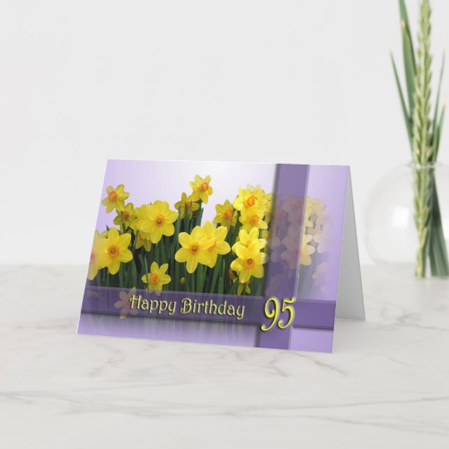 Feliz 95.ª tarjeta de felicitación por cumpleaños (Anverso)