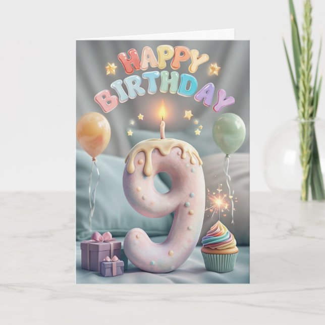 Feliz 9.ª tarjeta de cumpleaños (Anverso)