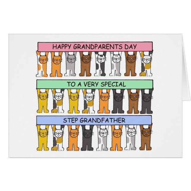 Feliz Abuelo del Día de los Abuelos. (Anverso (Horizontal))