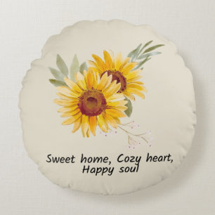 Feliz Alma En Casa Con Sombrillas Y Almohadas Alta