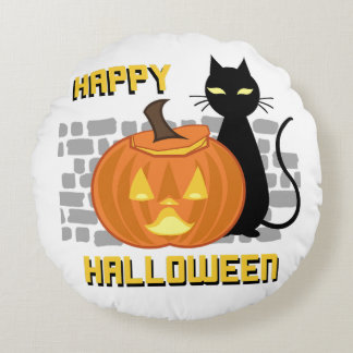 Feliz almohada de lanzamiento de Halloween