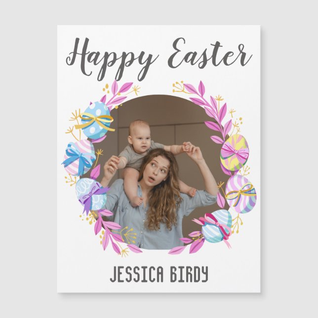 Feliz amigo de Pascua, madre de bebé de Pascua y f (Anverso)