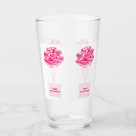 Feliz aniversario de beber vidrio