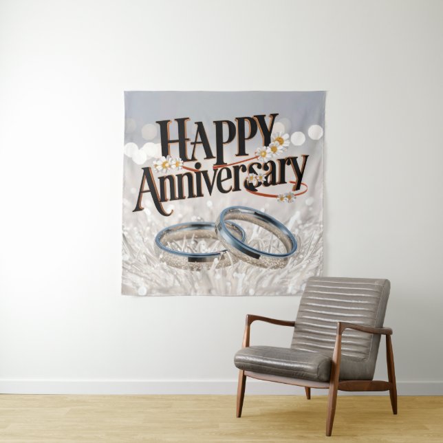Feliz aniversario de bodas Tapiz (In situ)