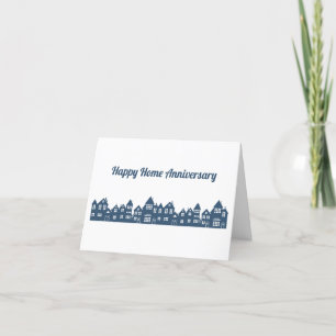 Feliz aniversario de casa con tarjeta de realtor