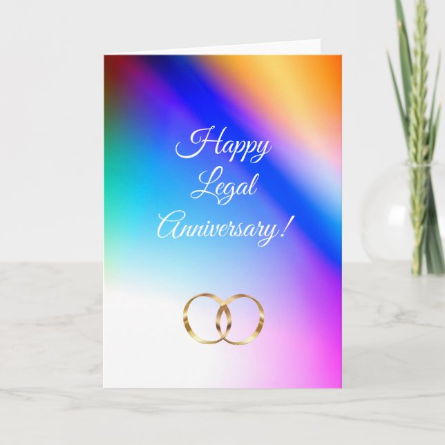 Feliz aniversario legal tarjeta de felicitación pl (Anverso)