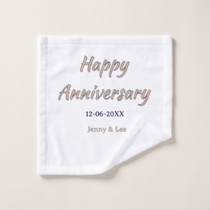 feliz aniversario marrón gris nombre fecha pareja 
