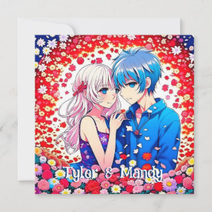 Feliz Aniversario Pareja de anime personalizada