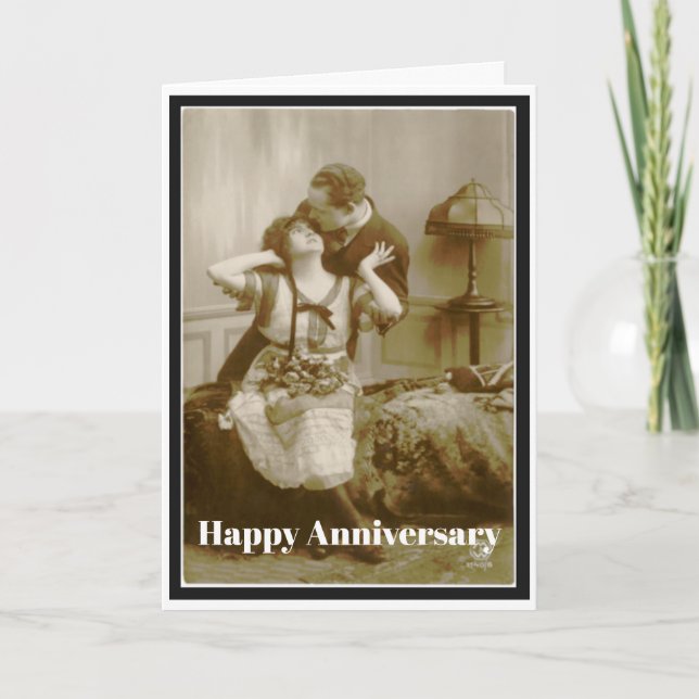 Feliz Aniversario Tarjeta Boda Vintage Diversión (Anverso)