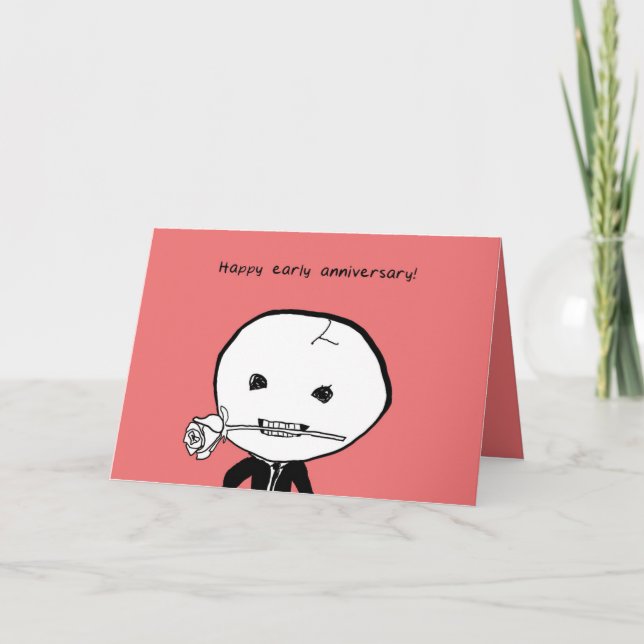 ¡Feliz aniversario temprano! ¿O Tarde? Tarjeta (Anverso)