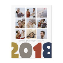 Feliz Año Nuevo | 2018 | 9 fotos | Tarjetas Postal