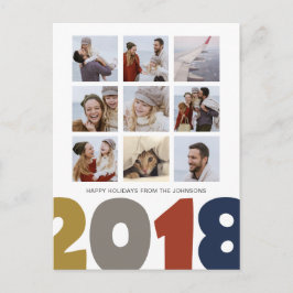 Feliz Año Nuevo | 2018 | 9 fotos | Tarjetas Postal