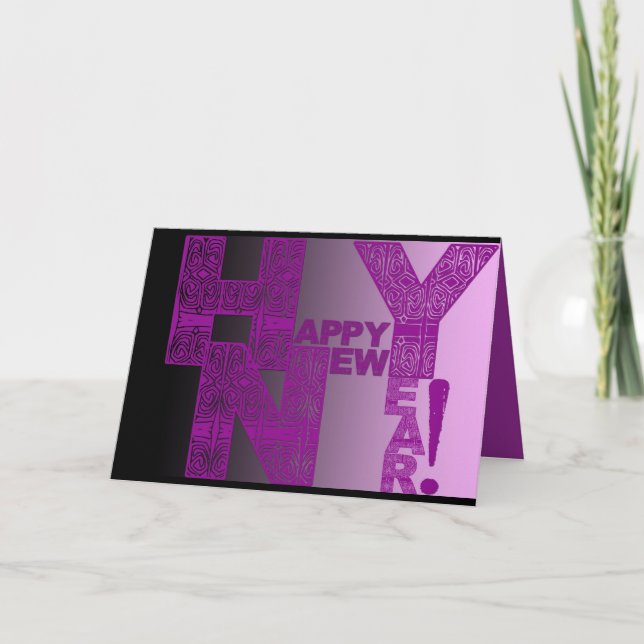 Feliz Año Nuevo 2019 Tarjeta de felicitación (Anverso)