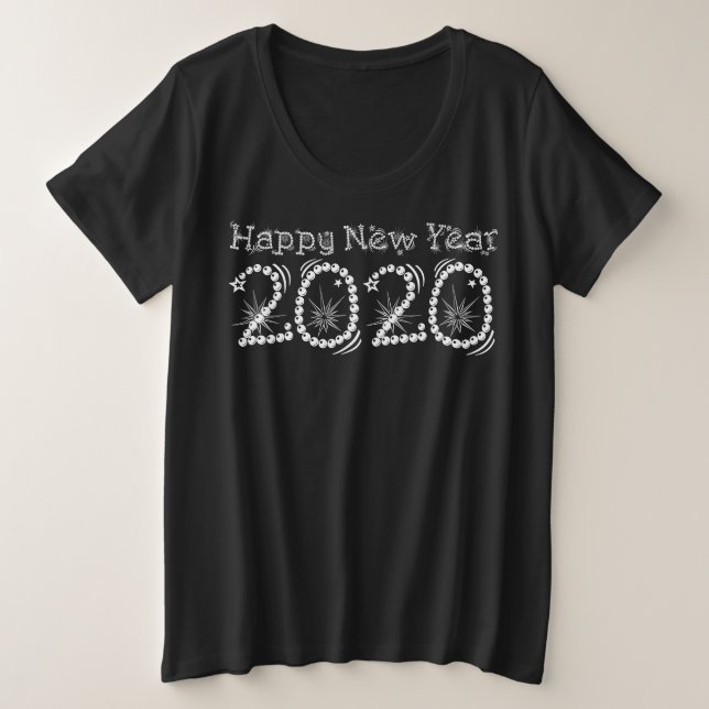 Feliz Año Nuevo 2020 para Fiesta de Año Nuevo (Anverso del diseño)