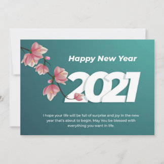 Feliz Año Nuevo 2021 celebra la tarjeta de deseos