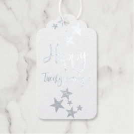 Feliz Año Nuevo 2022 Etiquetas de regalo de Reliev