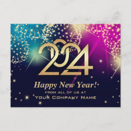 Feliz Año Nuevo 2024. Tarjeta corporativa personal
