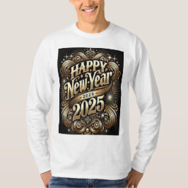 Feliz Año Nuevo 2025 a la camiseta una celebración