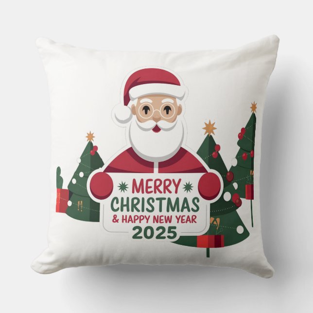 Feliz Año Nuevo 2025, almohada de lanzamiento de n (Anverso)