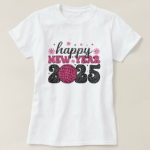 Feliz Año Nuevo 2025 | Camiseta de fiesta Glitter