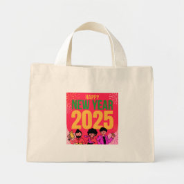 Feliz Año Nuevo 2025, pequeña bolsa de té