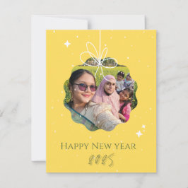 Feliz Año Nuevo 2025 Tarjeta de salutación familia