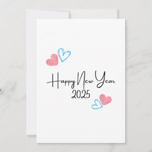 FELIZ AÑO NUEVO 2025 Tarjeta de vacaciones corazon