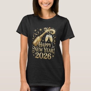 Feliz Año Nuevo 2026 Camiseta Champagne Explota NY