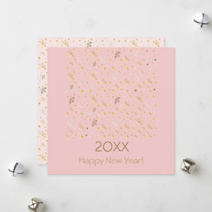 Feliz Año Nuevo 20XX & Decoración de Navidad Dorad