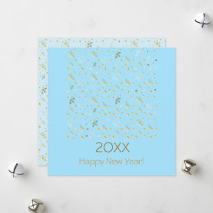 Feliz Año Nuevo 20XX & Decoración de Navidad Dorad