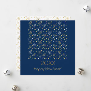 Feliz Año Nuevo 20XX & Decoración de Navidad Dorad