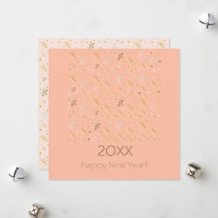 Feliz Año Nuevo 20XX & Decoración de Navidad Dorad