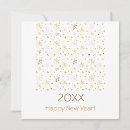 Feliz Año Nuevo 20XX & Decoración de Navidad Dorad