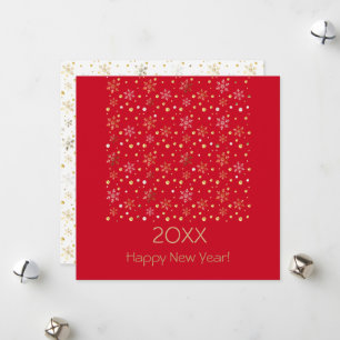 Feliz Año Nuevo 20XX & Decoración de Navidad Dorad