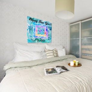 Feliz Año Nuevo 20XX Resumen Poster brillante de m