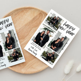 Feliz Año Nuevo 4 Collage tarjeta de vacaciones mu