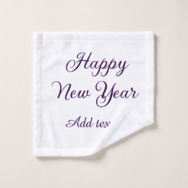 Feliz año nuevo caligrafía púrpura simple minimali