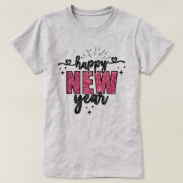 Feliz Año Nuevo | Camiseta de Año Nuevo Purpurina