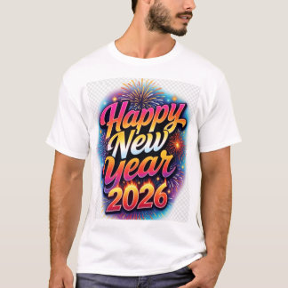 Feliz Año Nuevo Camiseta Estética Brillante