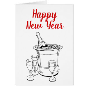 Feliz Año Nuevo Champagne Bucket Glass