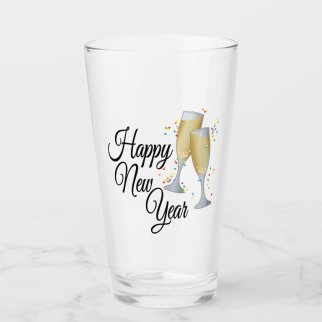 Feliz Año Nuevo Champán Glass Magic Mug (Anverso)