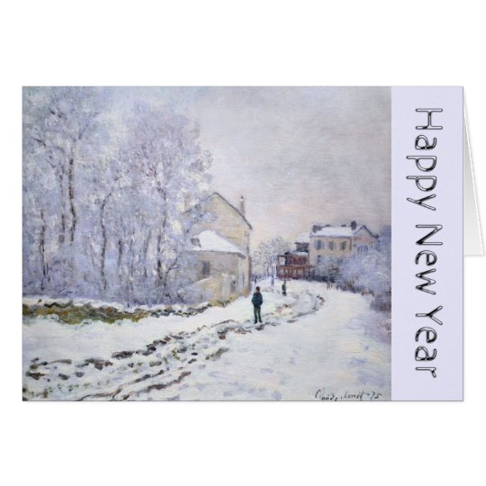 Feliz Año Nuevo con Claude Monet - tarjetas de
