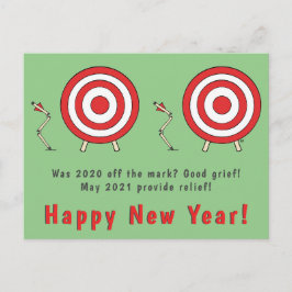 Feliz Año Nuevo con la tarjeta postal del divertid