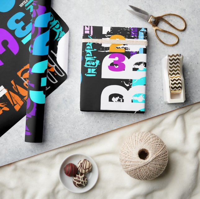 Feliz Año Nuevo del Papel de relleno de conejo (Artesanía)