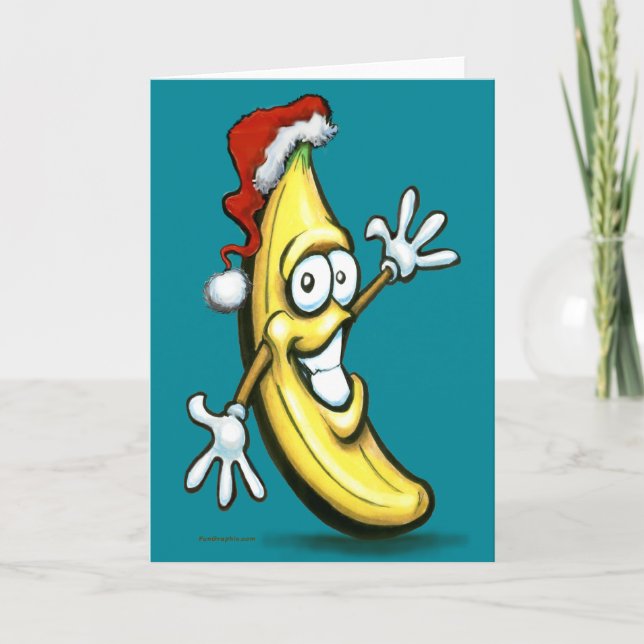 Feliz Año Nuevo del plátano de las Felices Navidad (Anverso)