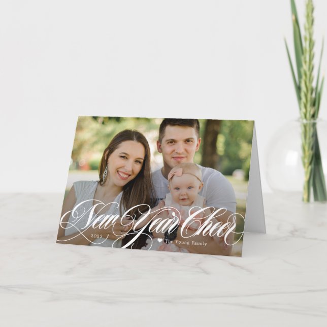 Feliz Año Nuevo Follado Tarjeta Fotográfica (Anverso)
